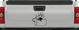 Bomb Dynamite Technician Business Car or Truck Window Decal Sticker (Black)