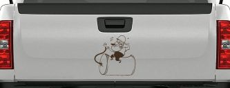 Bomb Dynamite Technician Business Car or Truck Window Decal Sticker (Brown)