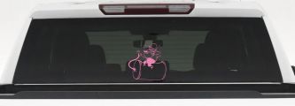 Bomb Dynamite Technician Business Car or Truck Window Decal Sticker (Pink)