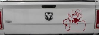 Bomb Dynamite Technician Business Car or Truck Window Decal Sticker (Purple Red)
