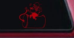 Bomb Dynamite Technician Business Car or Truck Window Decal Sticker (Red)