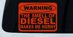 Funny Diesel Makes me Horny Off Road Car or Truck Window Vinyl Decal Sticker (Orange Red)