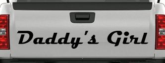 Daddy's Girl Car or Truck Window Vinyl Decal Sticker (Black)