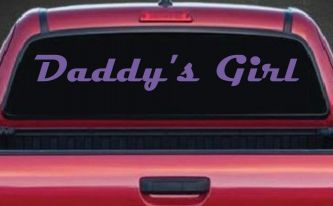 Daddy's Girl Car or Truck Window Decal Sticker (Purple)