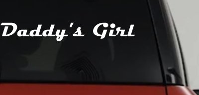 Daddy's Girl Car or Truck Window Vinyl Decal Sticker