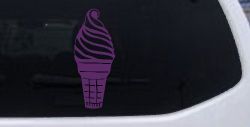Ice Cream Cone Store Window Lettering Business Car or Truck Window Vinyl Decal Sticker (Violet)