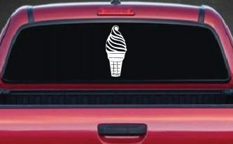 Ice Cream Cone Store Window Lettering Business Car or Truck Window Decal Sticker