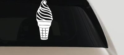 Ice Cream Cone Store Window Lettering Business Car or Truck Window Vinyl Decal Sticker