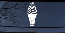 Ice Cream Cone Store Window Lettering Business Car or Truck Window Decal Sticker