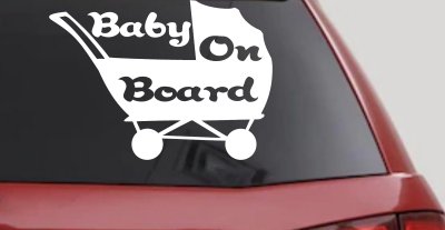 Baby On Board Stroller Girlie Car or Truck Window Vinyl Decal Sticker