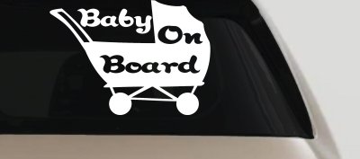 Baby On Board Stroller Girlie Car or Truck Window Vinyl Decal Sticker