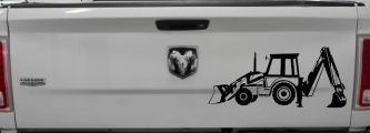 Backhoe Tractor Business Window Lettering Sign Car or Truck Window Decal Sticker (Black)