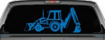 Backhoe Tractor Business Window Lettering Sign Car or Truck Window Vinyl Decal Sticker (Sky Blue)