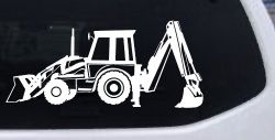 Backhoe Tractor Business Window Lettering Sign Car or Truck Window Decal Sticker
