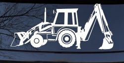 Backhoe Tractor Business Window Lettering Sign Car or Truck Window Decal Sticker