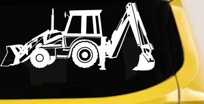 Backhoe Tractor Business Window Lettering Sign Car or Truck Window Vinyl Decal Sticker