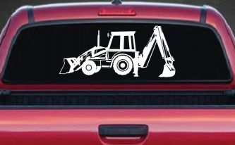 Backhoe Tractor Business Window Lettering Sign Car or Truck Window Decal Sticker