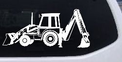 Backhoe Tractor Business Window Lettering Sign Car or Truck Window Decal Sticker