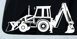Backhoe Tractor Business Window Lettering Sign Car or Truck Window Decal Sticker