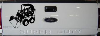 Skid Steer Loader Construction Business Window Lettering Sign Car or Truck Window Decal Sticker (Black)