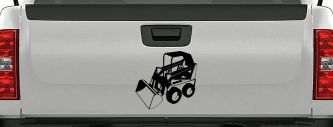 Skid Steer Loader Construction Business Window Lettering Sign Car or Truck Window Decal Sticker (Black)