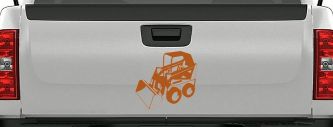Skid Steer Loader Construction Business Window Lettering Sign Car or Truck Window Decal Sticker (Nut Brown)