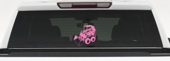 Skid Steer Loader Construction Business Window Lettering Sign Car or Truck Window Decal Sticker (Pink)