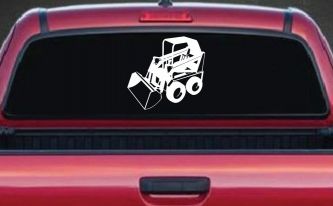Skid Steer Loader Construction Business Window Lettering Sign Car or Truck Window Decal Sticker