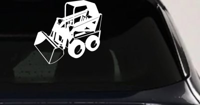 Skid Steer Loader Construction Business Window Lettering Sign Car or Truck Window Vinyl Decal Sticker