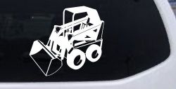 Skid Steer Loader Construction Business Window Lettering Sign Car or Truck Window Decal Sticker