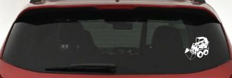 Skid Steer Loader Construction Business Window Lettering Sign Car or Truck Window Decal Sticker (White)