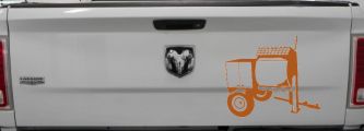 Cement Concrete Mixer Construction Business Car or Truck Window Vinyl Decal Sticker (Nut Brown)