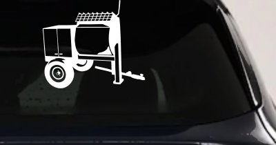 Cement Concrete Mixer Construction Business Car or Truck Window Vinyl Decal Sticker