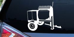 Cement Concrete Mixer Construction Business Car or Truck Window Decal Sticker