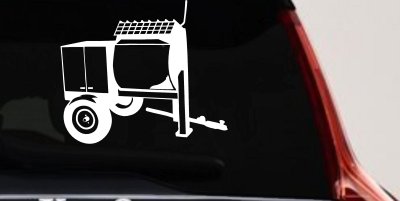 Cement Concrete Mixer Construction Business Car or Truck Window Vinyl Decal Sticker