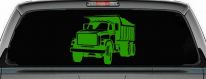Dump Truck Construction Business Car or Truck Window Decal Sticker (Lime)