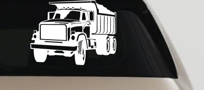 Dump Truck Construction Business Car or Truck Window Vinyl Decal Sticker