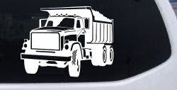 Dump Truck Construction Business Car or Truck Window Decal Sticker