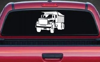 Dump Truck Construction Business Car or Truck Window Decal Sticker