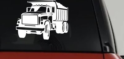 Dump Truck Construction Business Car or Truck Window Vinyl Decal Sticker