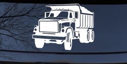 Dump Truck Construction Business Car or Truck Window Decal Sticker