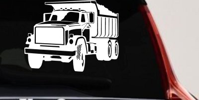 Dump Truck Construction Business Car or Truck Window Vinyl Decal Sticker