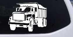 Dump Truck Construction Business Car or Truck Window Decal Sticker