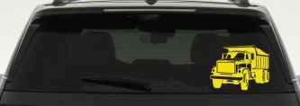 Dump Truck Construction Business Car or Truck Window Decal Sticker (Yellow)