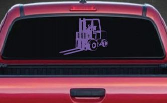 Fork Lift Construction Business Window Lettering Sign Car or Truck Window Vinyl Decal Sticker (Purple)