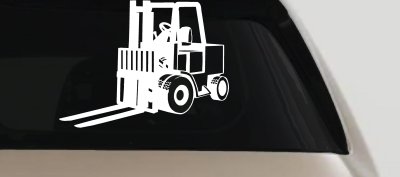 Fork Lift Construction Business Window Lettering Sign Car or Truck Window Vinyl Decal Sticker
