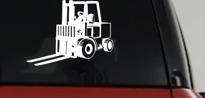Fork Lift Construction Business Window Lettering Sign Car or Truck Window Vinyl Decal Sticker