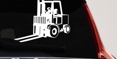 Fork Lift Construction Business Window Lettering Sign Car or Truck Window Vinyl Decal Sticker