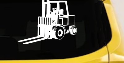 Fork Lift Construction Business Window Lettering Sign Car or Truck Window Vinyl Decal Sticker