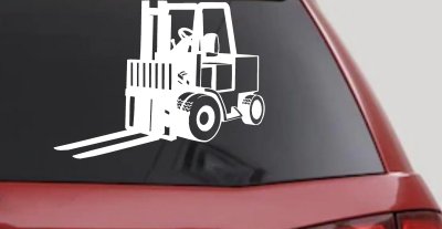 Fork Lift Construction Business Window Lettering Sign Car or Truck Window Vinyl Decal Sticker